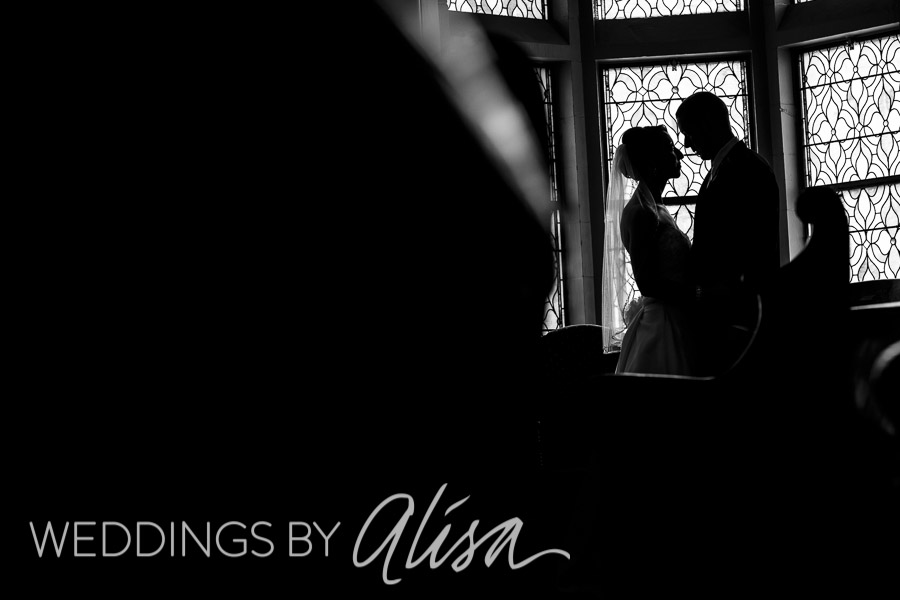 Bride and Groom Church portraits in Pittsburgh
